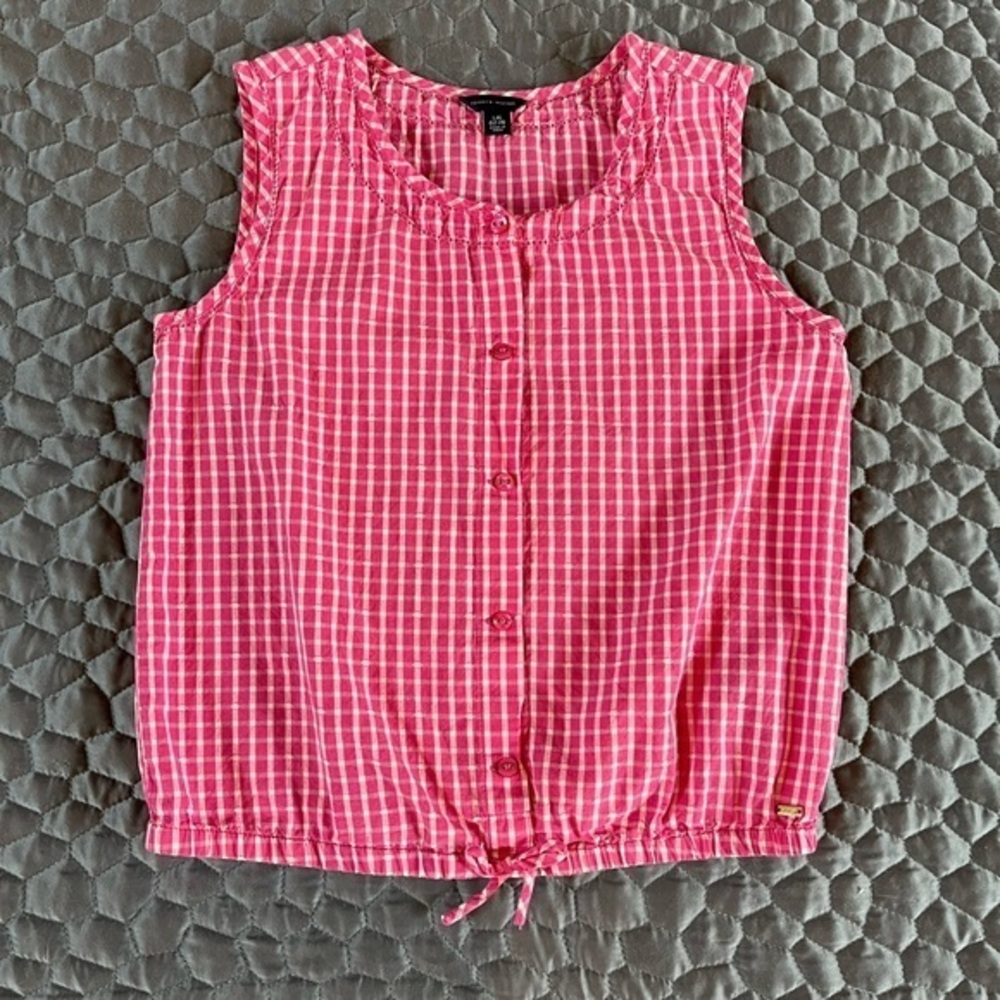 Tommy Hilfiger Girls Sleeveless Gingham Top